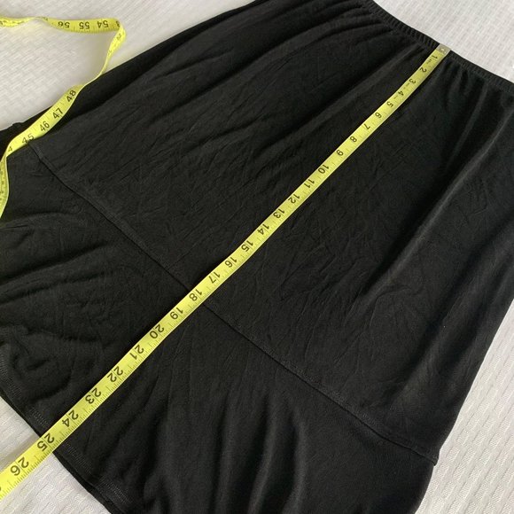 Chico’s Travelers Skirt Chico’s 2 Or Large Black Pull On Stretch Peplum Slinky - Picture 7 of 9